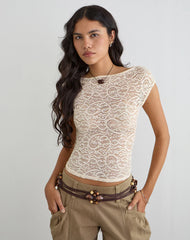 Nova Top in Lace Ivory