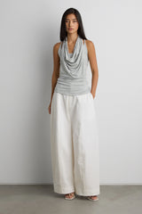 LAYERED COWL NECK TOP