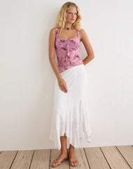 Noya Top in Mesh Animal Lily Mauve
