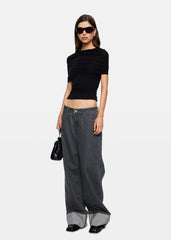 op Model Cuffed Denim Jeans