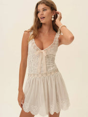 Locked Hearts Ribbon Mini Dress