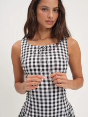 Scotch Bonnet Gingham Mini Dress