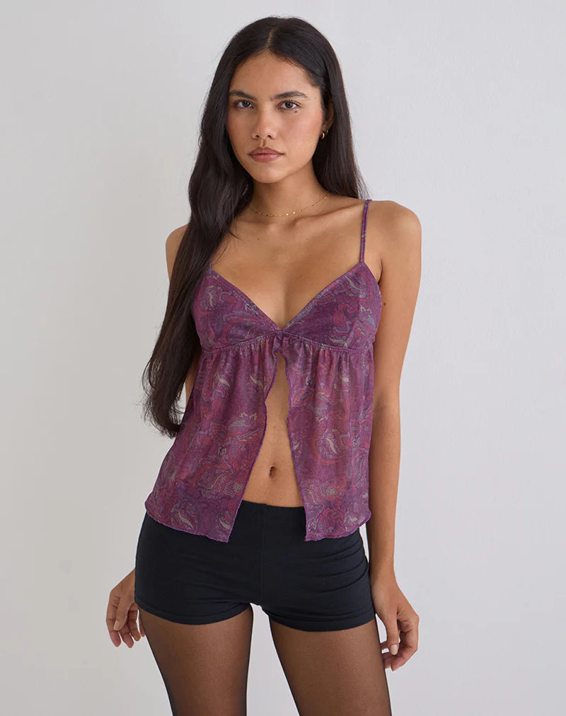 Nukara Butterfly Top in Regal Paisley Purple