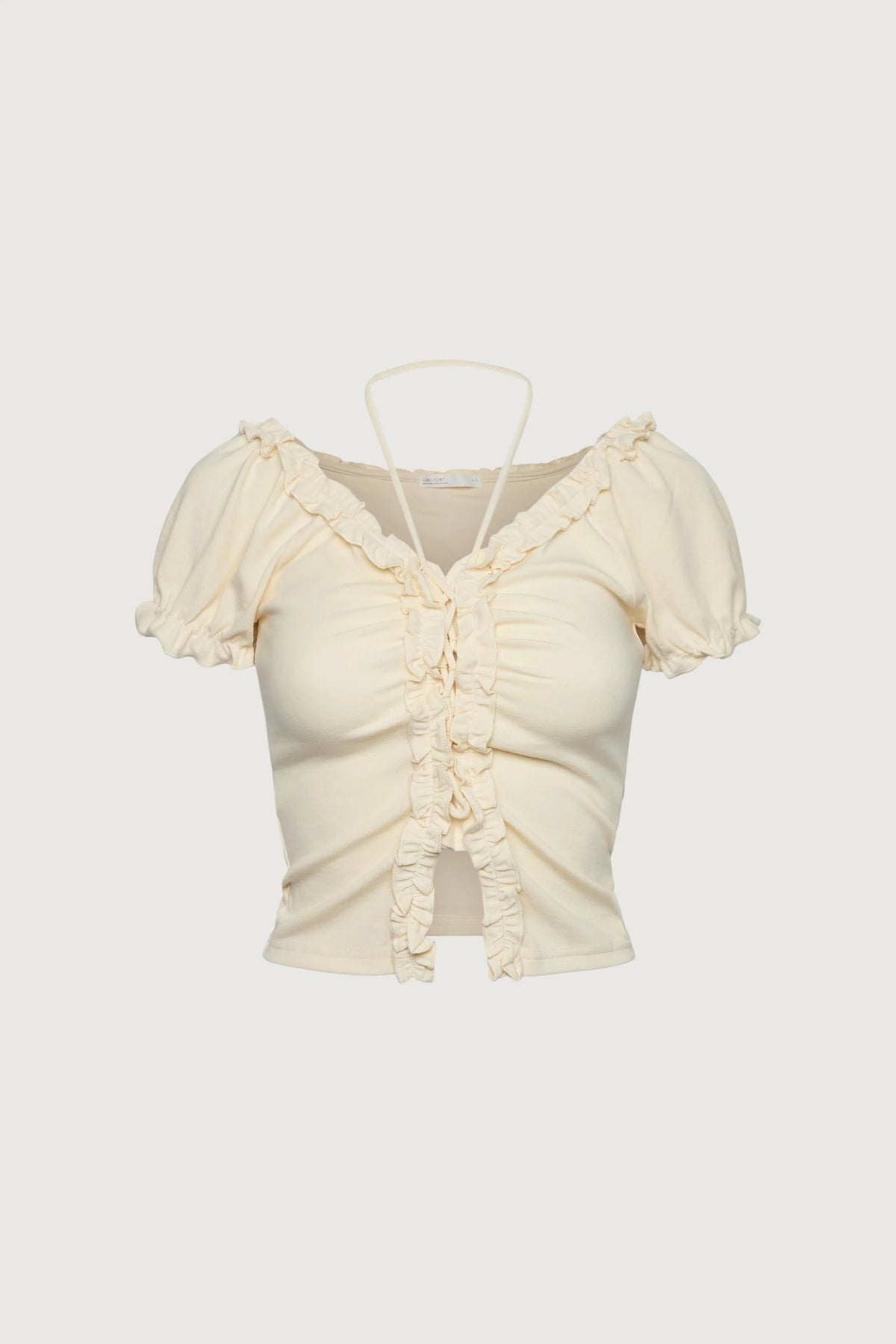 RUFFLE HALTER TOP
