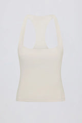Soft Active Racerback Tank Top in Oat