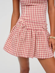 Georgia Gingham Short Sleeve Mini Dress