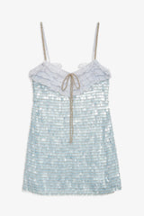 Layered Sequin Mini Dress