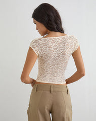 Nova Top in Lace Ivory