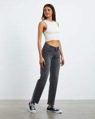A 99 Low Straight Jeans Addison Black
