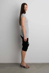 RIBBED TOP WITH SIDE GATHER DETAIL