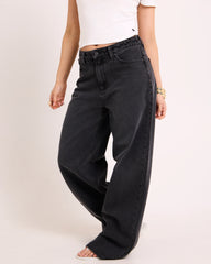 Mid Slouch Relaxed Denim Jeans Basalt