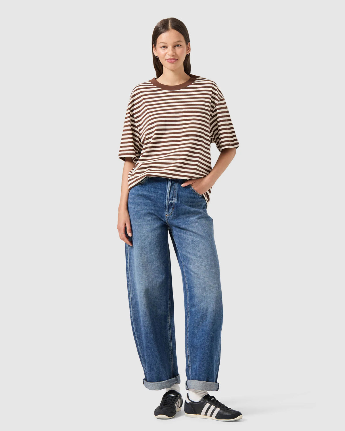 Gigi Barrel Denim Jeans Paris Texas Turn Up