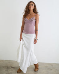 Nisara Cami Top in Dusty Mauve with Coma Studs