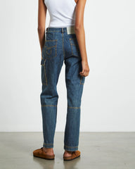 Zipped Cargo Motion Jeans Used Blue