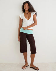 Wilkes Wrap Top in Jersey Off White