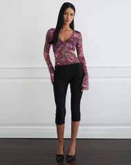 Copriva Top in Abstract Rose Pink and Plum