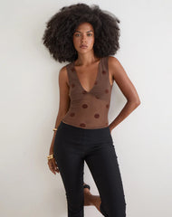 Lihat Top in Big Polka Brown
