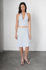 POLKA DOT HALTER NECK TOP