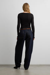 BOAT NECK LONG SLEEVE TOP