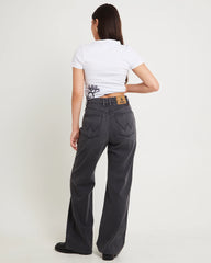 Hi Bells Flared Denim Jeans Highway Black