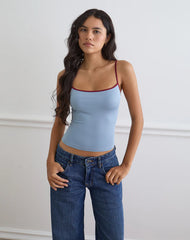 Jasila Vest Top in Blue