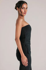 Bandeau Longline Top in Black