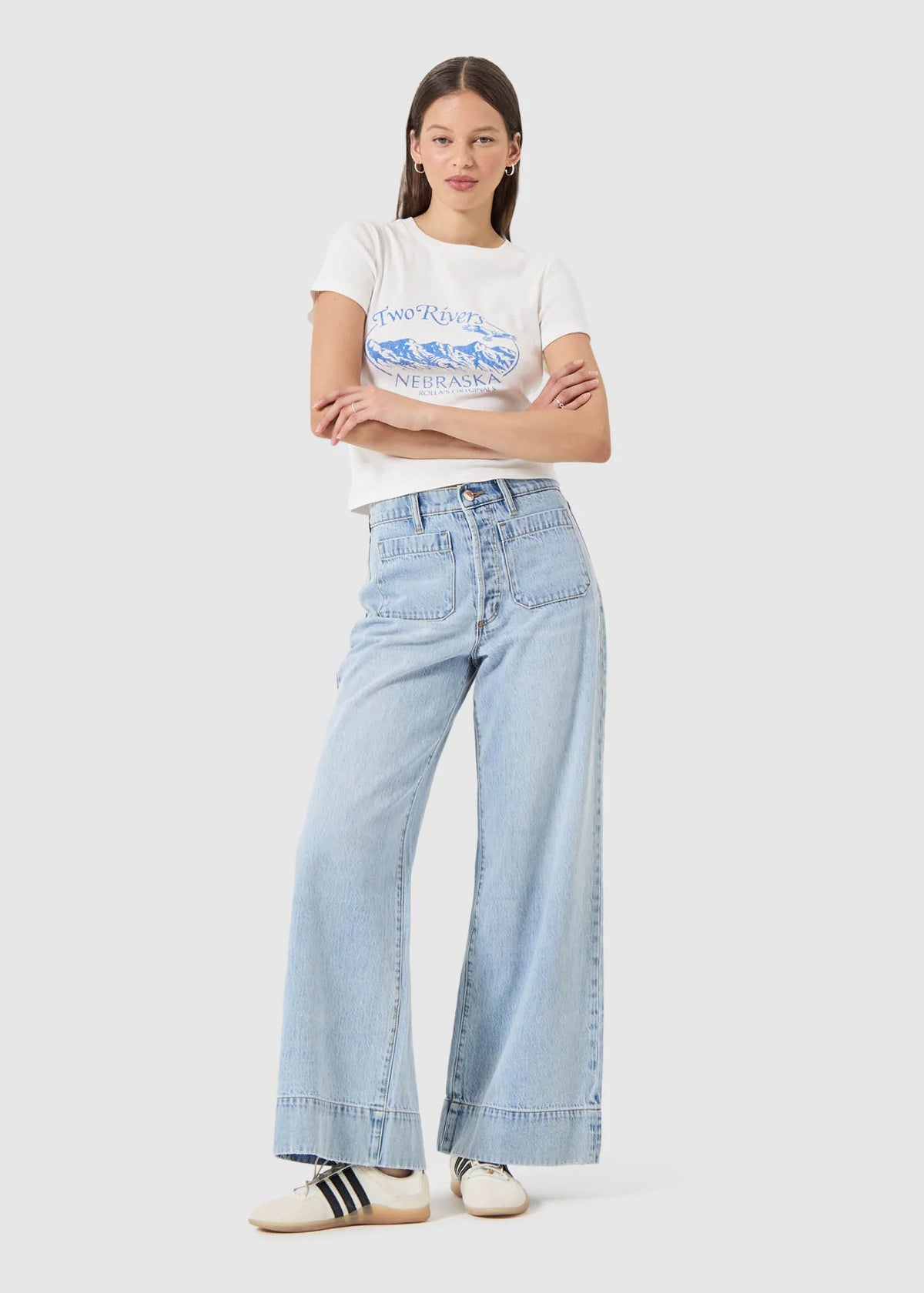 Relaxed Sailor Denim Jeans Long Breezy Blue