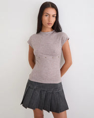 Radmila Top in Multi Knit Marl Brown