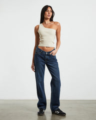 Emmy V Waist Straight Jeans  Y2K