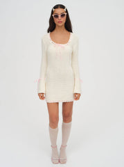 Olina Crochet Mini Dress