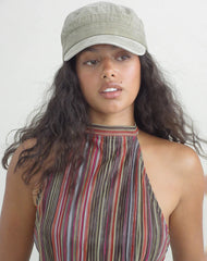 Brienne Top in Shimmer Plisse Multicolour Brown