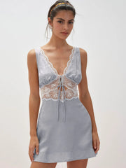 Bluebird Jacquard Mini Slip Dress