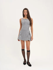 Scotch Bonnet Gingham Mini Dress