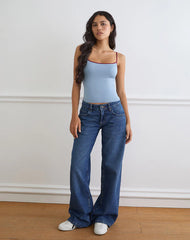 Jasila Vest Top in Blue