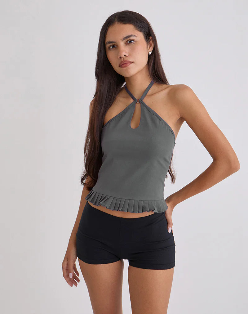 Lavena Top in Tailoring Slate Grey