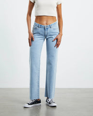 A 99 Low Rise Straight Denim Jeans