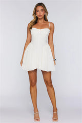 Salt And Sunlight Embroidered Mini Dress White
