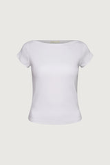 SOFT MODAL RIBBED BOATNECK TOP