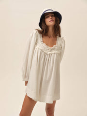 Susie Eyelet Babydoll Mini Dress