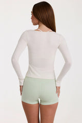 ButterCloud™ Tie-Front Top in Coconut
