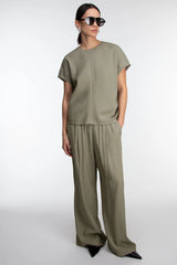 CRINKLED RAYON TOP