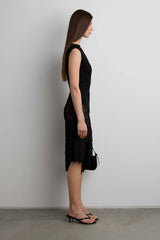 SIDE GATHER SLEEVELESS TOP
