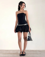 Klaita Puffball Mini Dress in Black