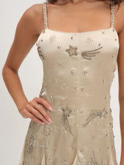 Shooting Stars Beaded Mini Dress