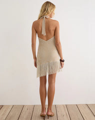 Bukata Mini Dress in Moss Petal Coconut Milk