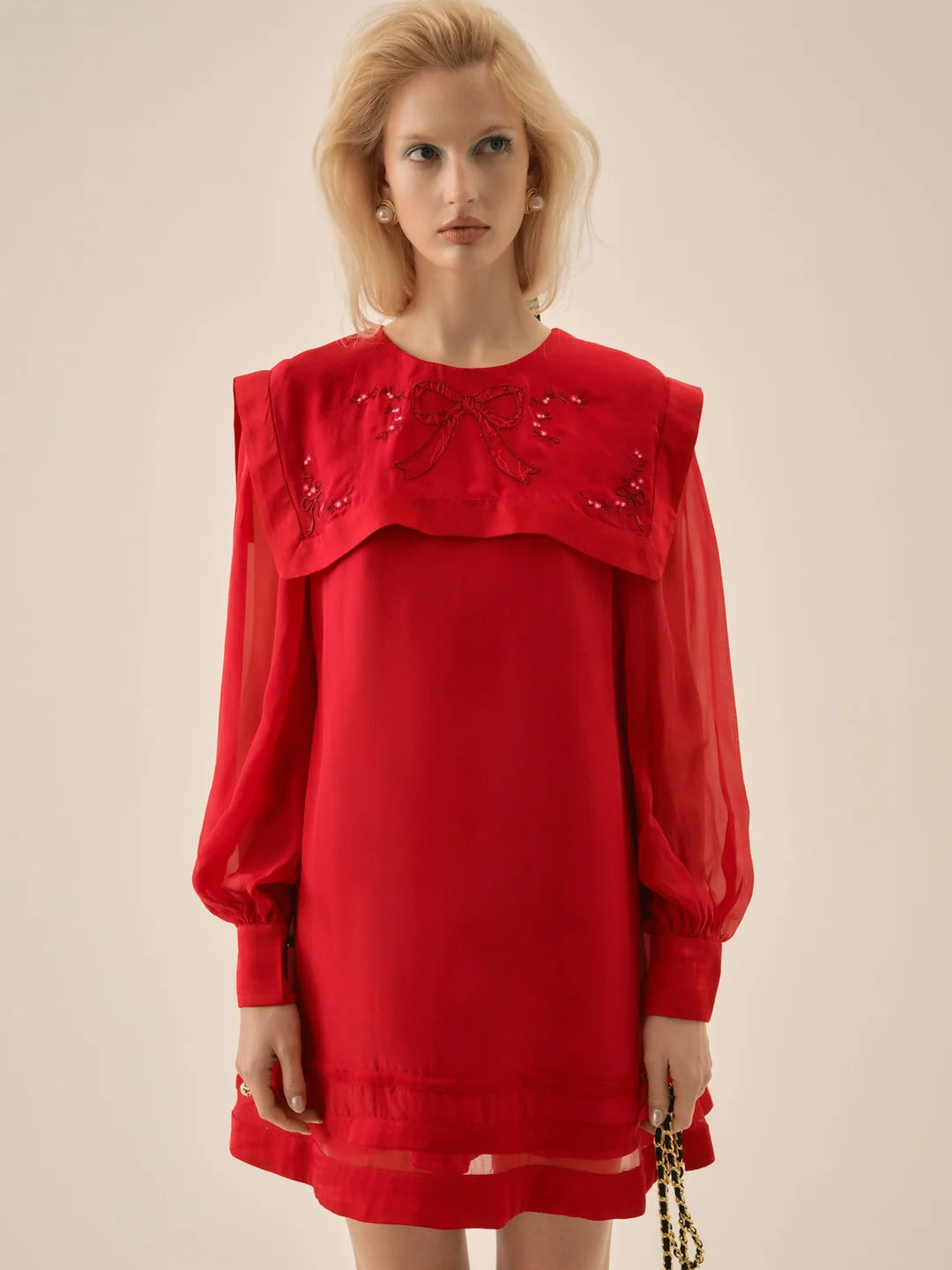Betsy Bow Mini Dress