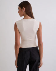 Emberly Plunge Top in Tofu
